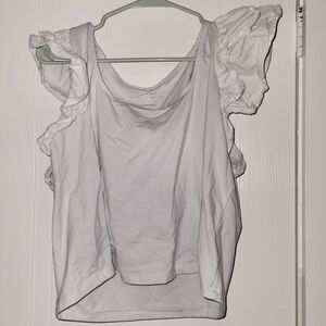 a new day White Ruffle Sleeve Blouse
